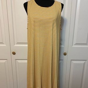 Old Navy Tank Dress - Mustard & White Stripes